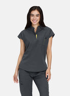 Koi Solis Catrin Scrub Top - Charcoal