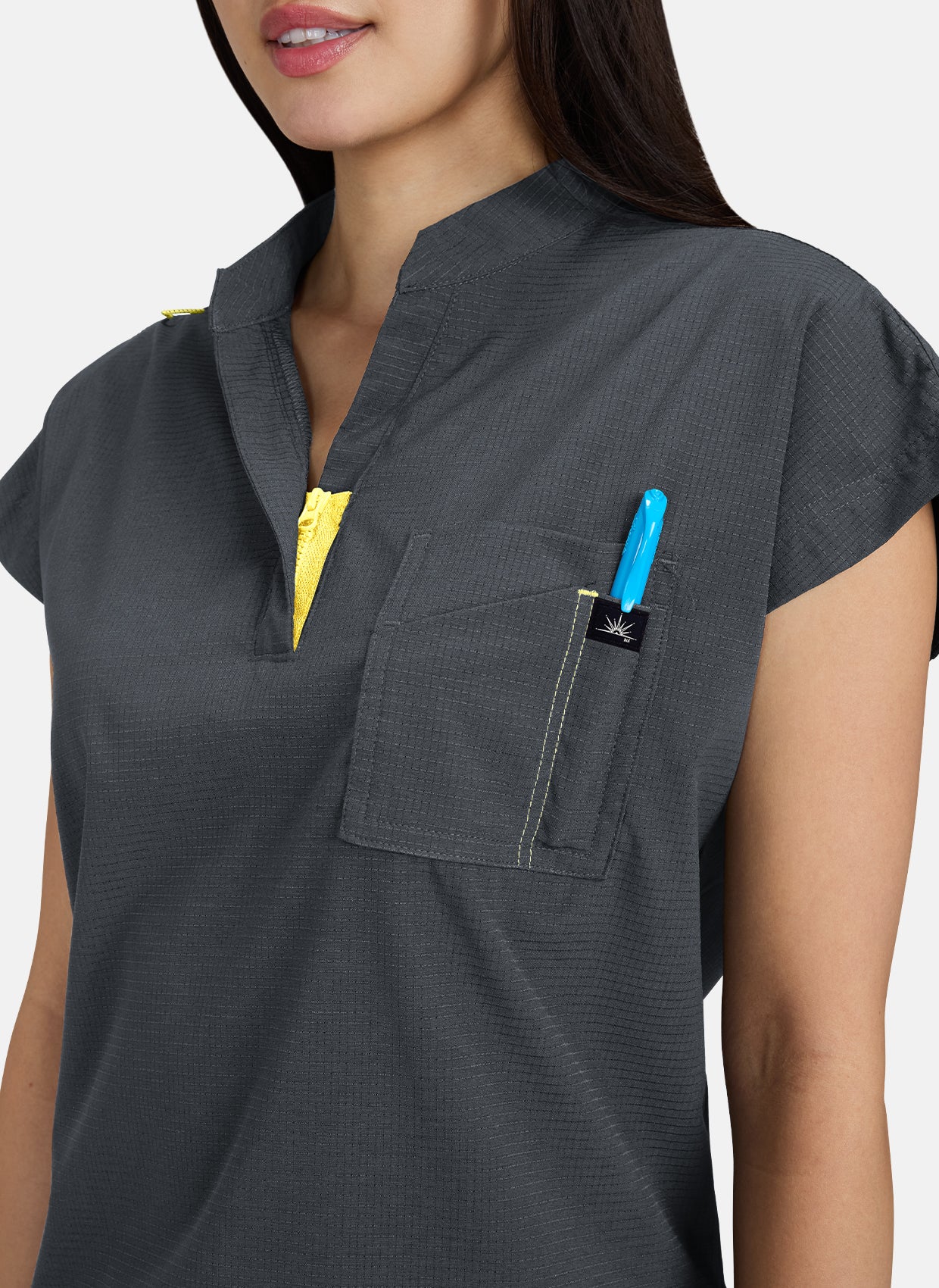 Koi Solis Catrin Scrub Top - Charcoal