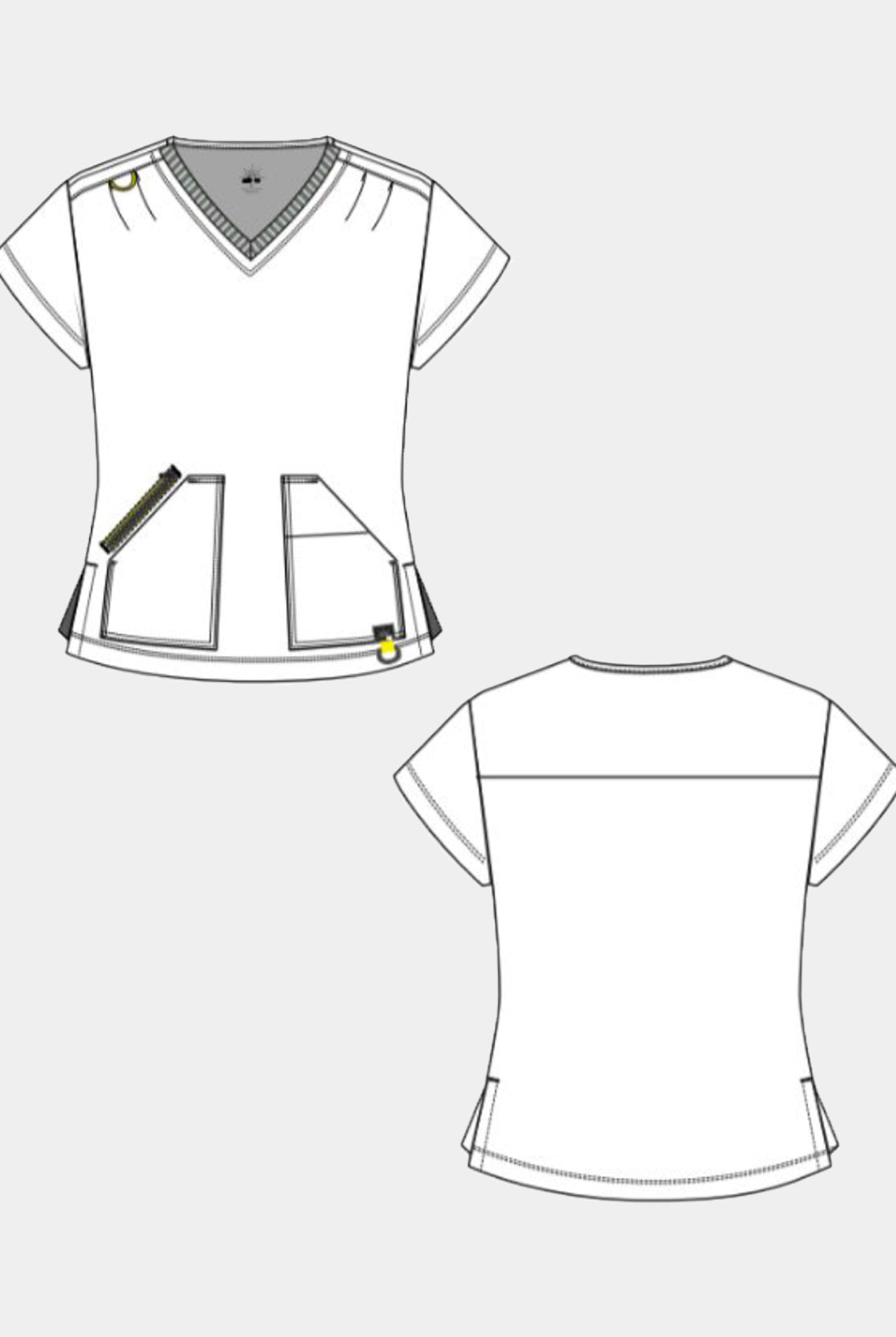 womens scrub top koi solis sari sketch