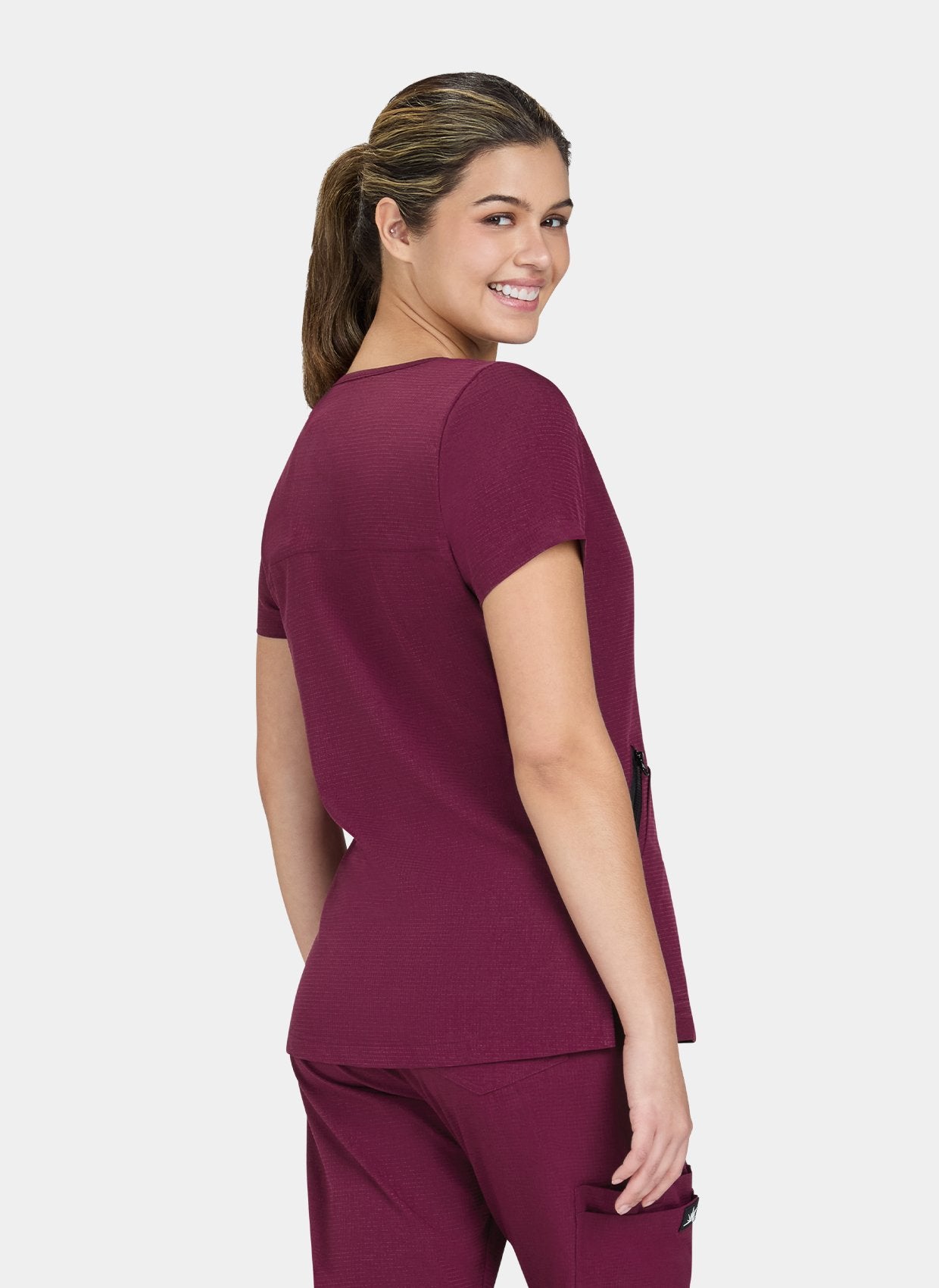 Koi Solis Sari scrub top back