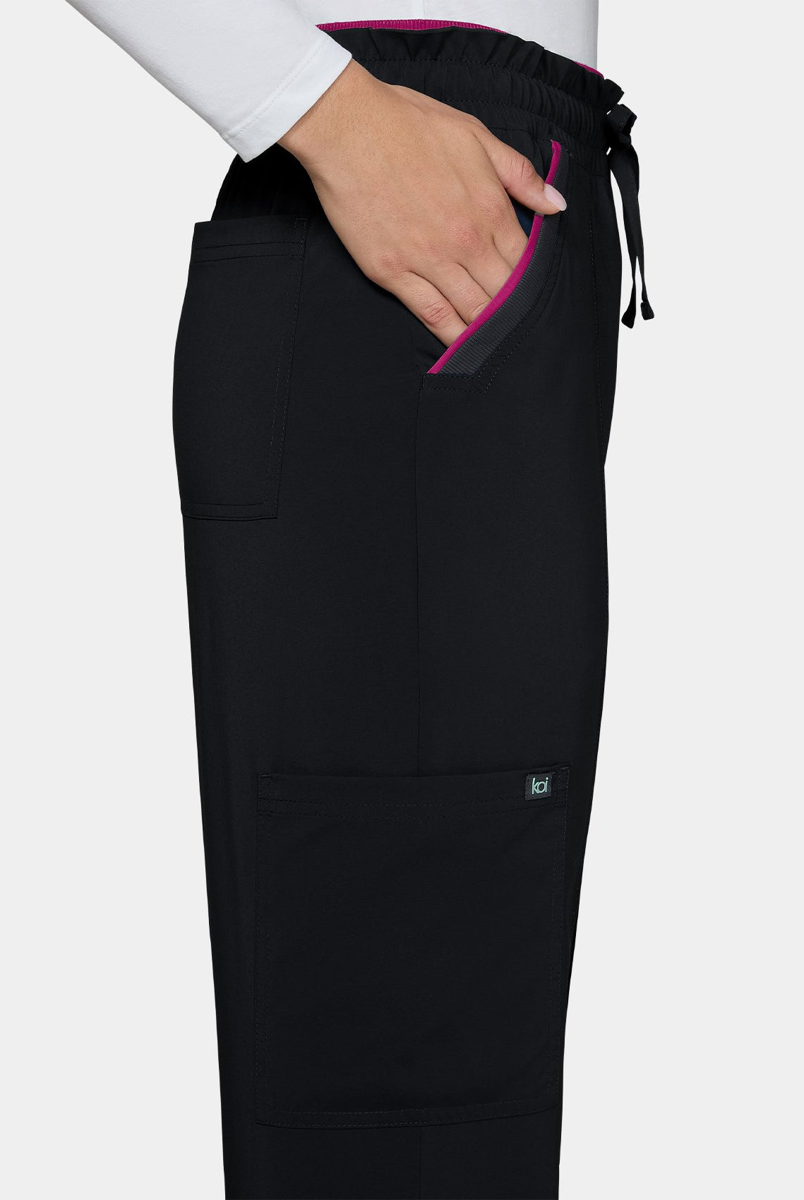 Women's Koi Basics Raelynn Scrub Trousers in Black