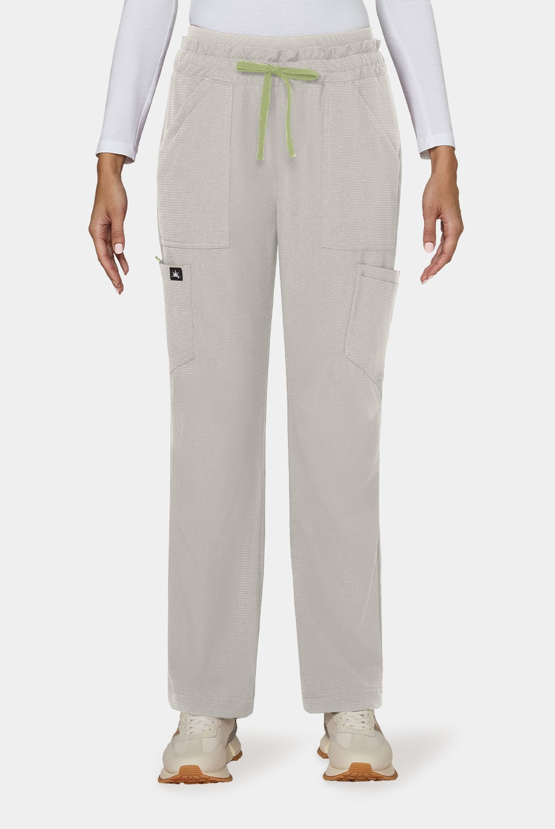 Women's Koi Solis Freda Scrub Trousers in Bone