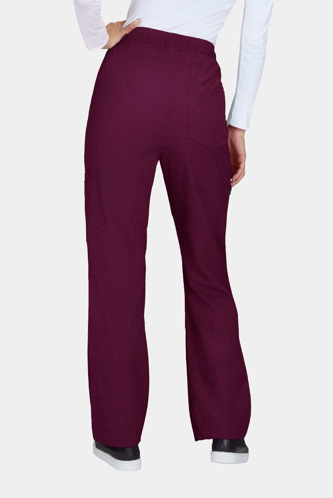 Koi Solis women's scrub trousers side image wine