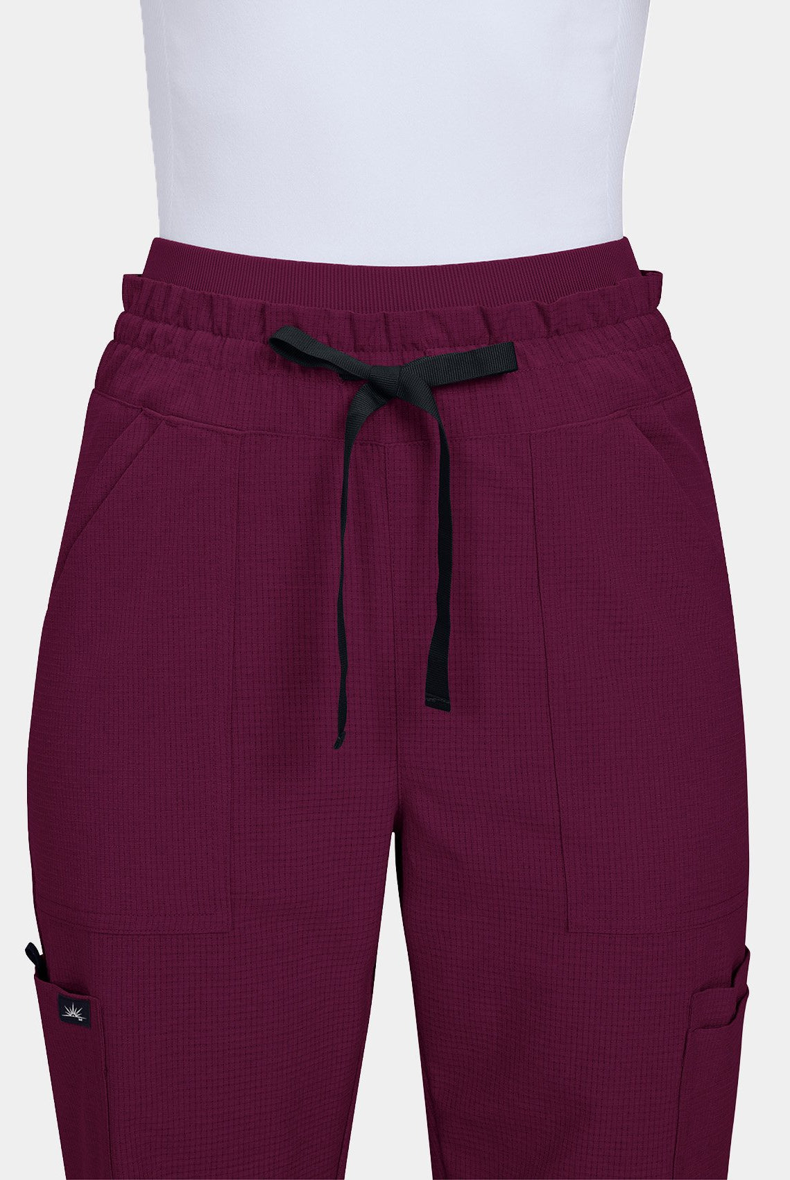 Koi Solis women's scrub trousers side image wine