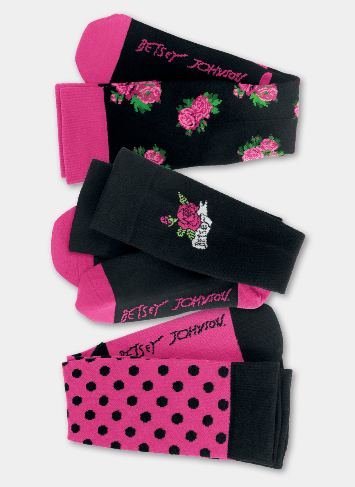 Koi Betsey Johnson Women’s Compression Socks – Playful Patterns (3-Pack ...