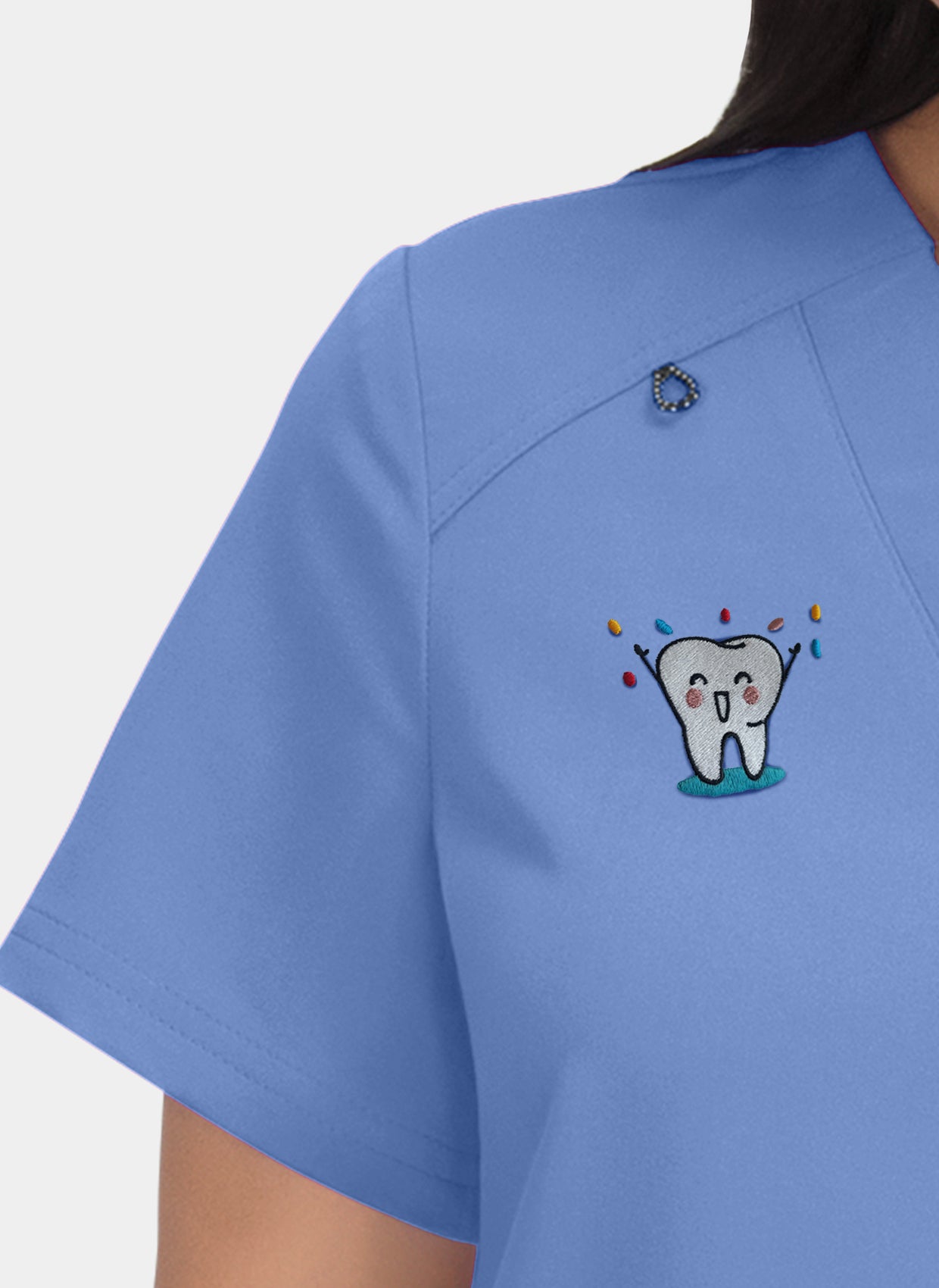 Hustle and heart true ceil embroidery close-up