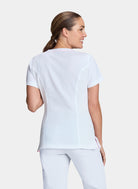 Koi lite serenity white scrub top back