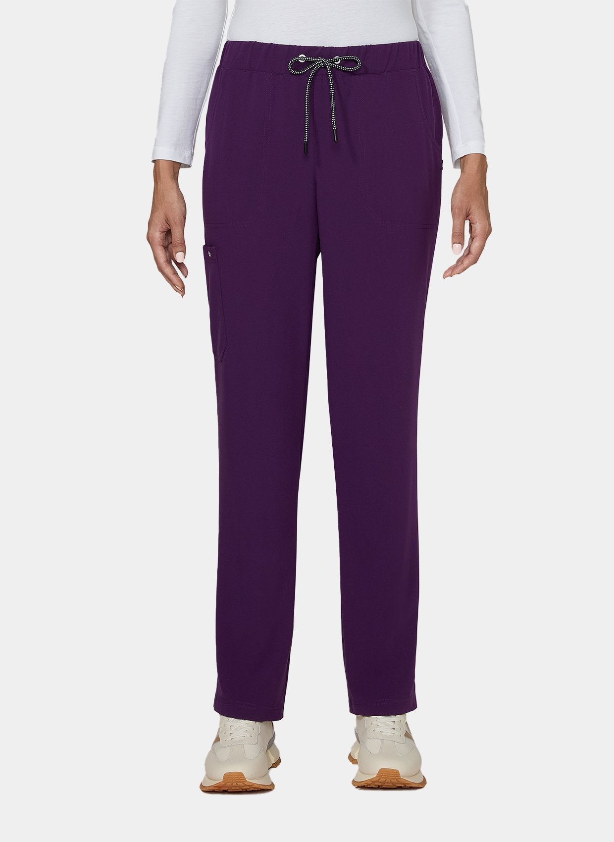 Koi Next Gen Everyday Hero Scrub Trousers Eggplant Woman's Front