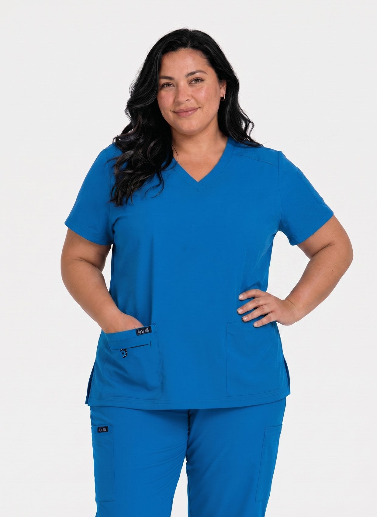 Koi Basics Becca Scrub Top - Royal