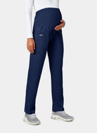 Cherokee WW Revolution Maternity Straight Leg Scrub Trousers WWE155-Navy-Right side