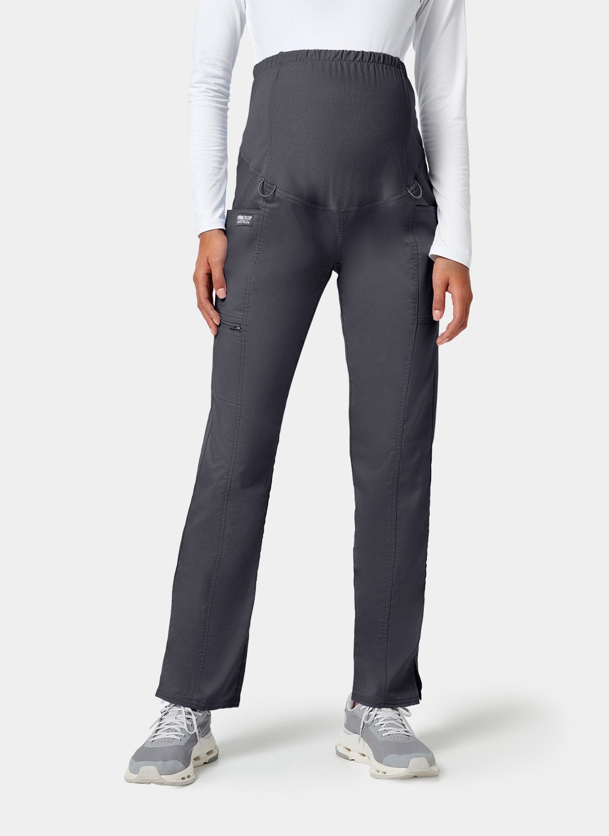 Cherokee Maternity Scrub Trousers WWE155 - Pewter - Front facing