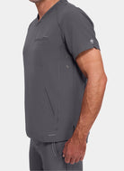 mens scrub top healing hands steven pewter