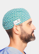 unisex chrysval scrub cap turquoise clover