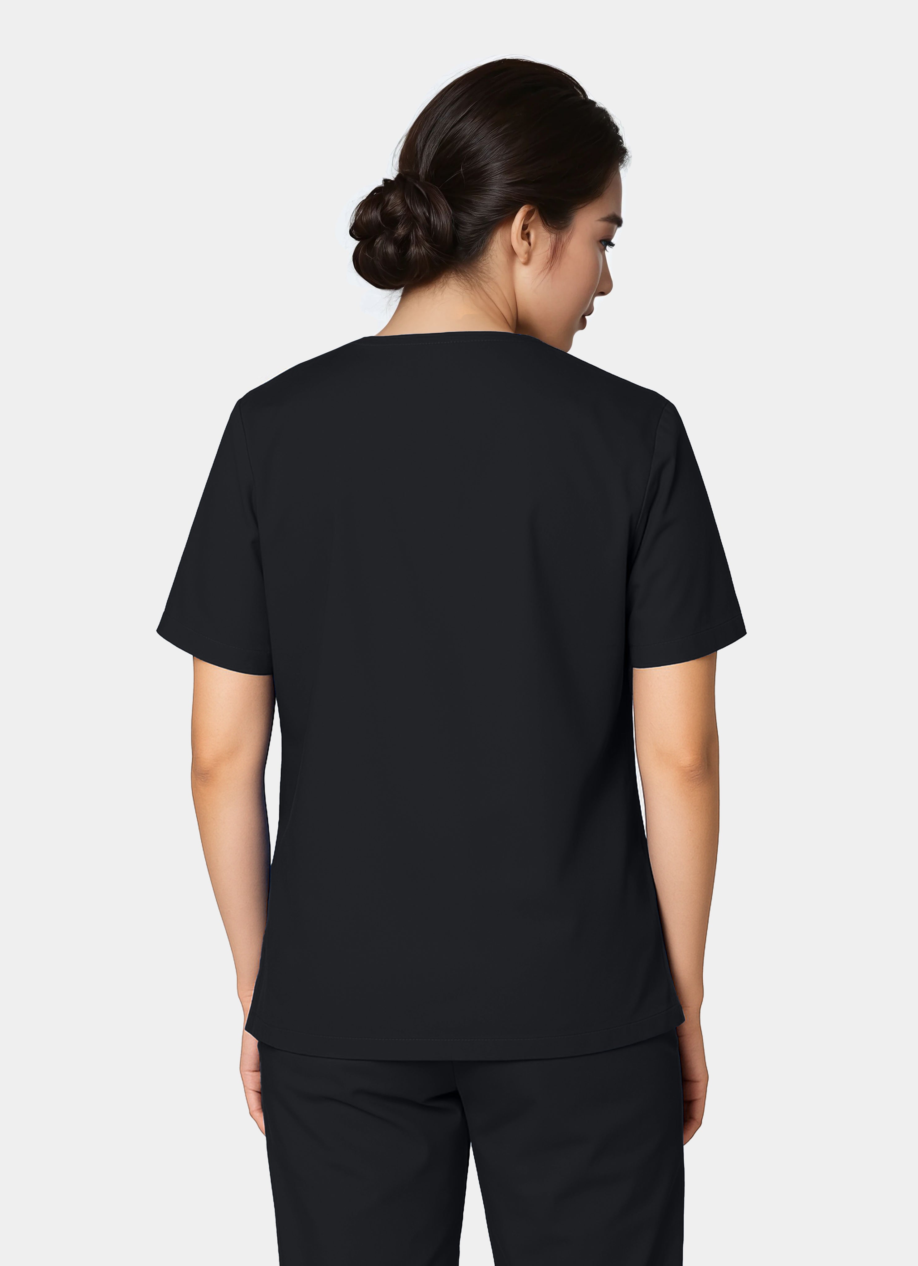 HappyFIT Unisex Scrub Top - Black
