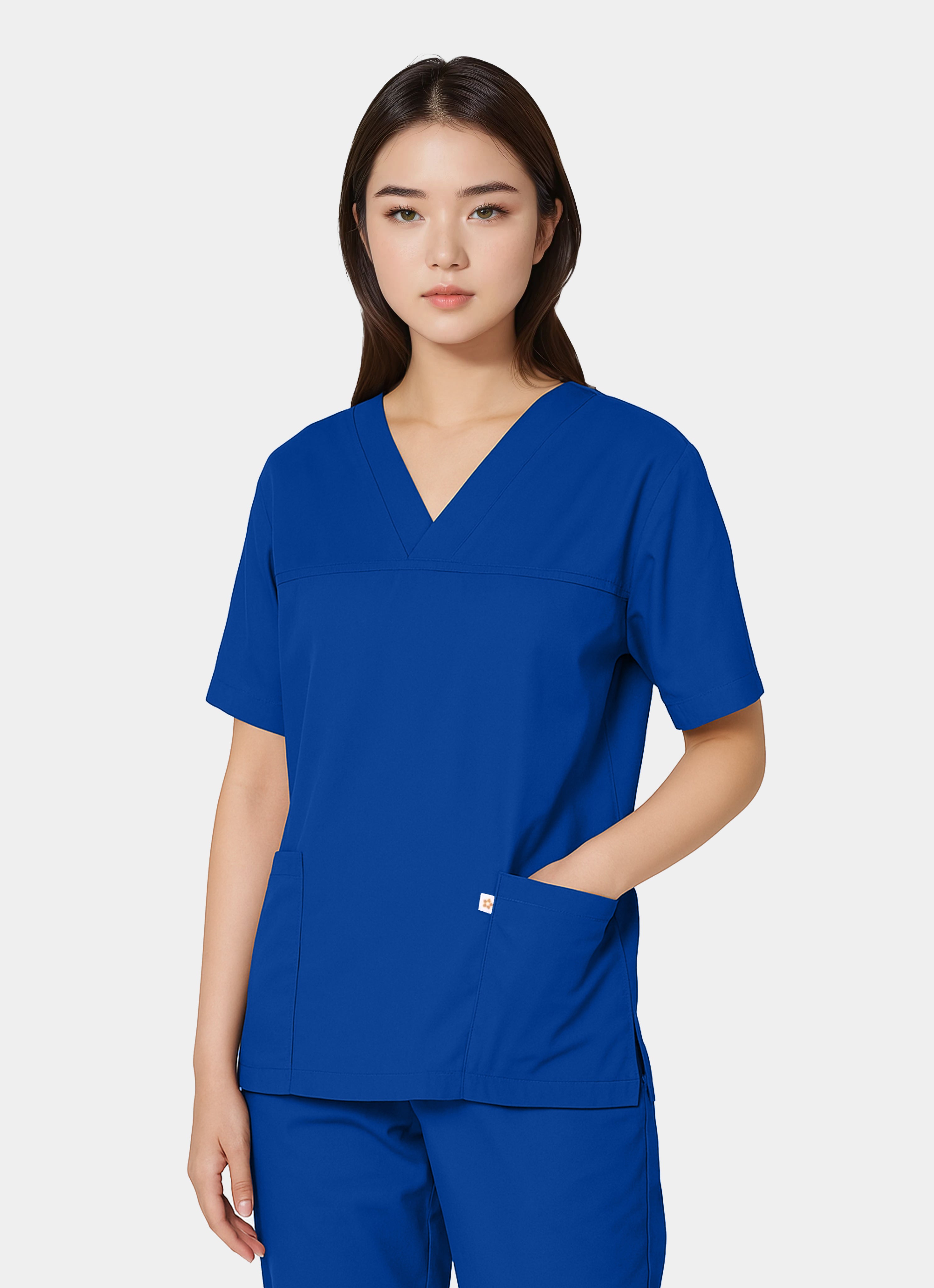 HappyFIT Unisex Scrub Top Regal
