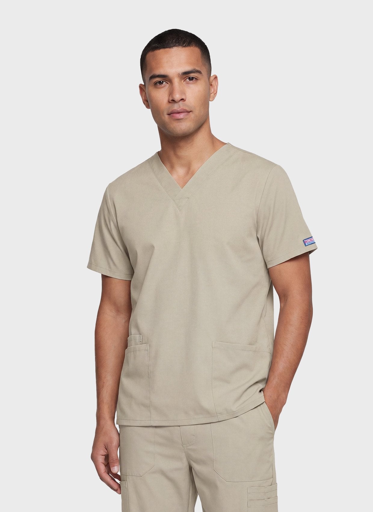 unisex-scrub-top-cherokee-originals-4700-khaki3