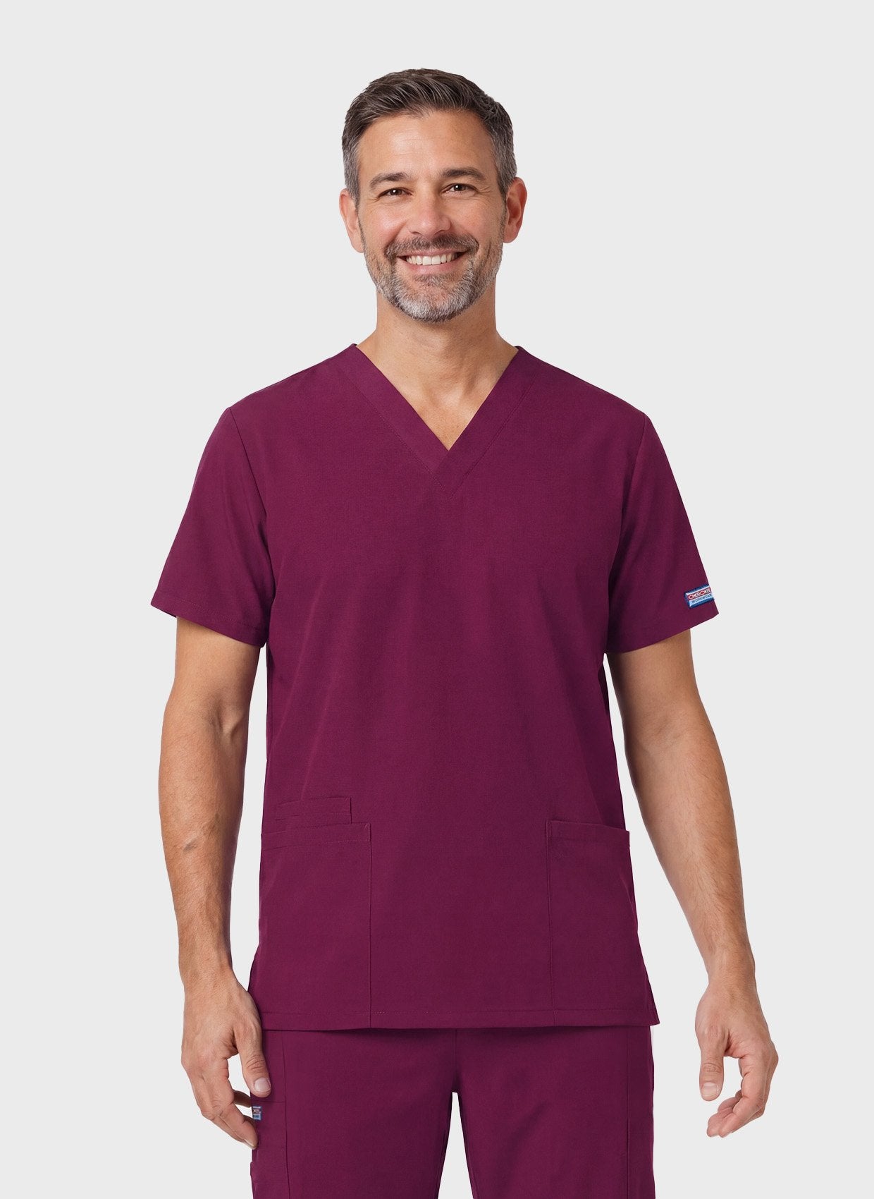 unisex-scrub-top-cherokee-originals-4700-wine3