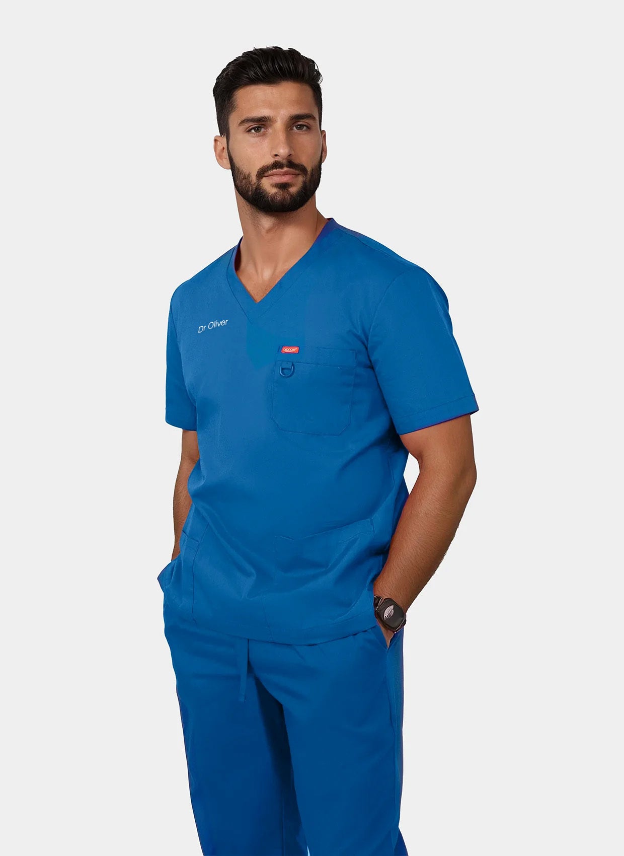 Unisex Orange Standard Balboa Scrub Top - Royal