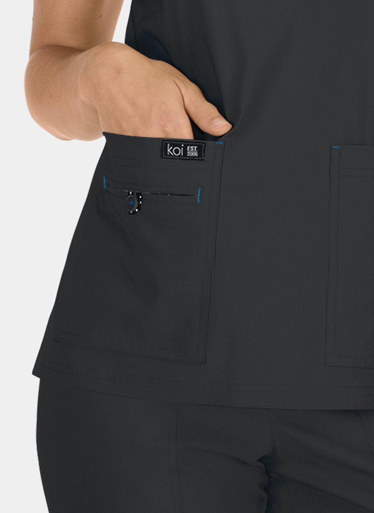  Koi Basics Becca Scrub Top - black