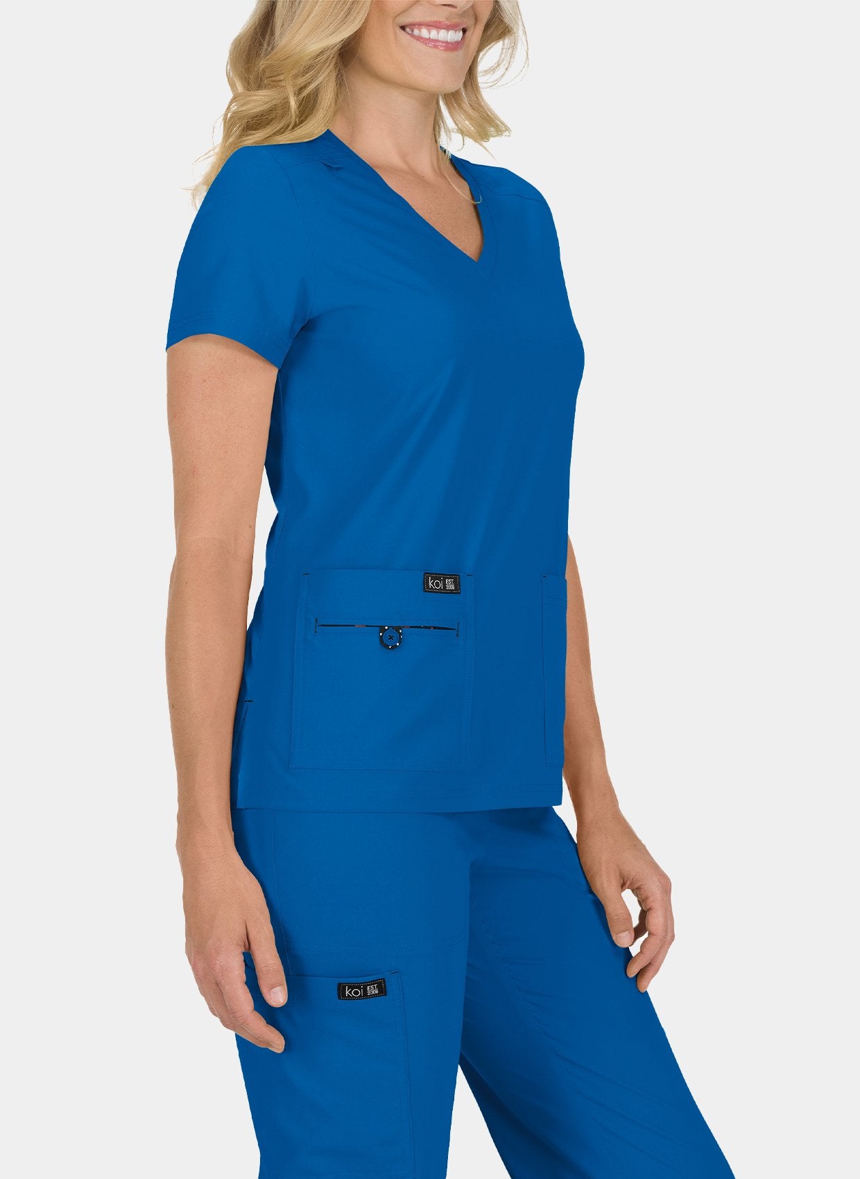  Koi Basics Becca Scrub Top - Royal