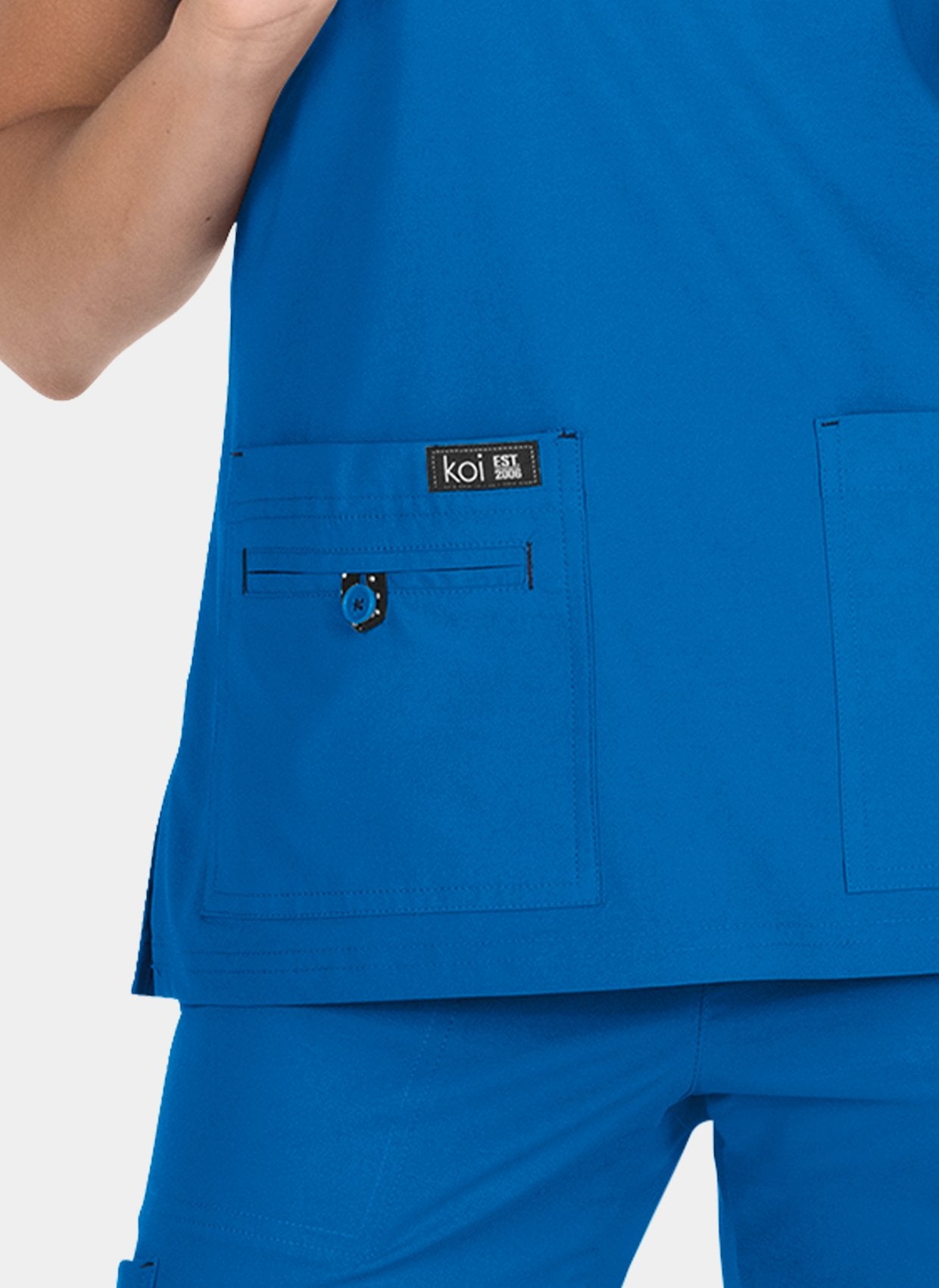  Koi Basics Becca Scrub Top - Royal