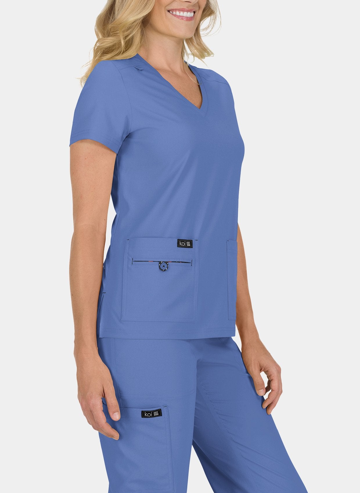 Koi Basics Becca Scrub Top - True Ceil