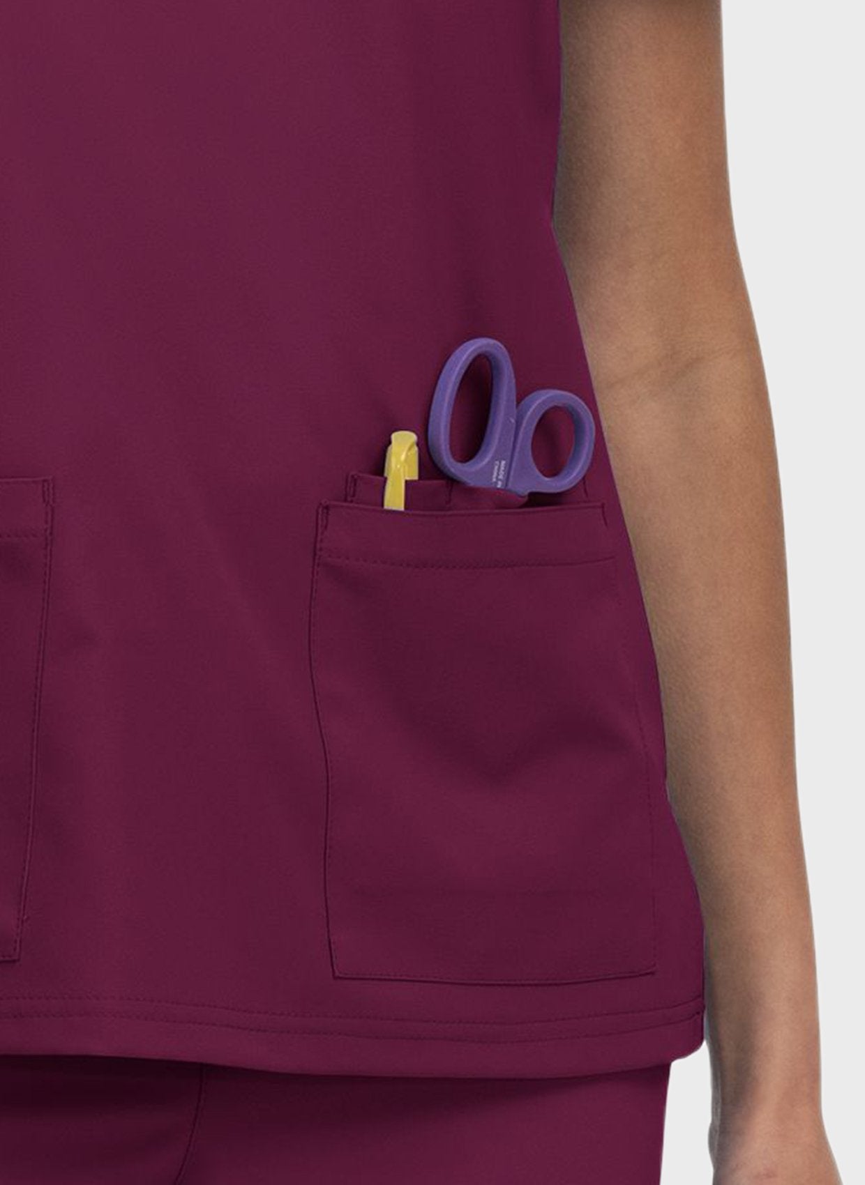 womens-koi-cureology-cardi-scrub-top-wine3