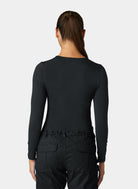 womens koi essentials long sleeve underscrub tender tee black