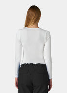 womens koi essentials long sleeve underscrub tender tee white