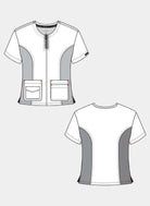 Koi lite serenity white scrub top sketch