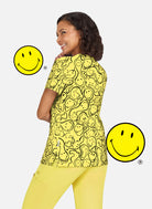 Koi Smiley World Amazed Scrub Top - Trippy Smiles