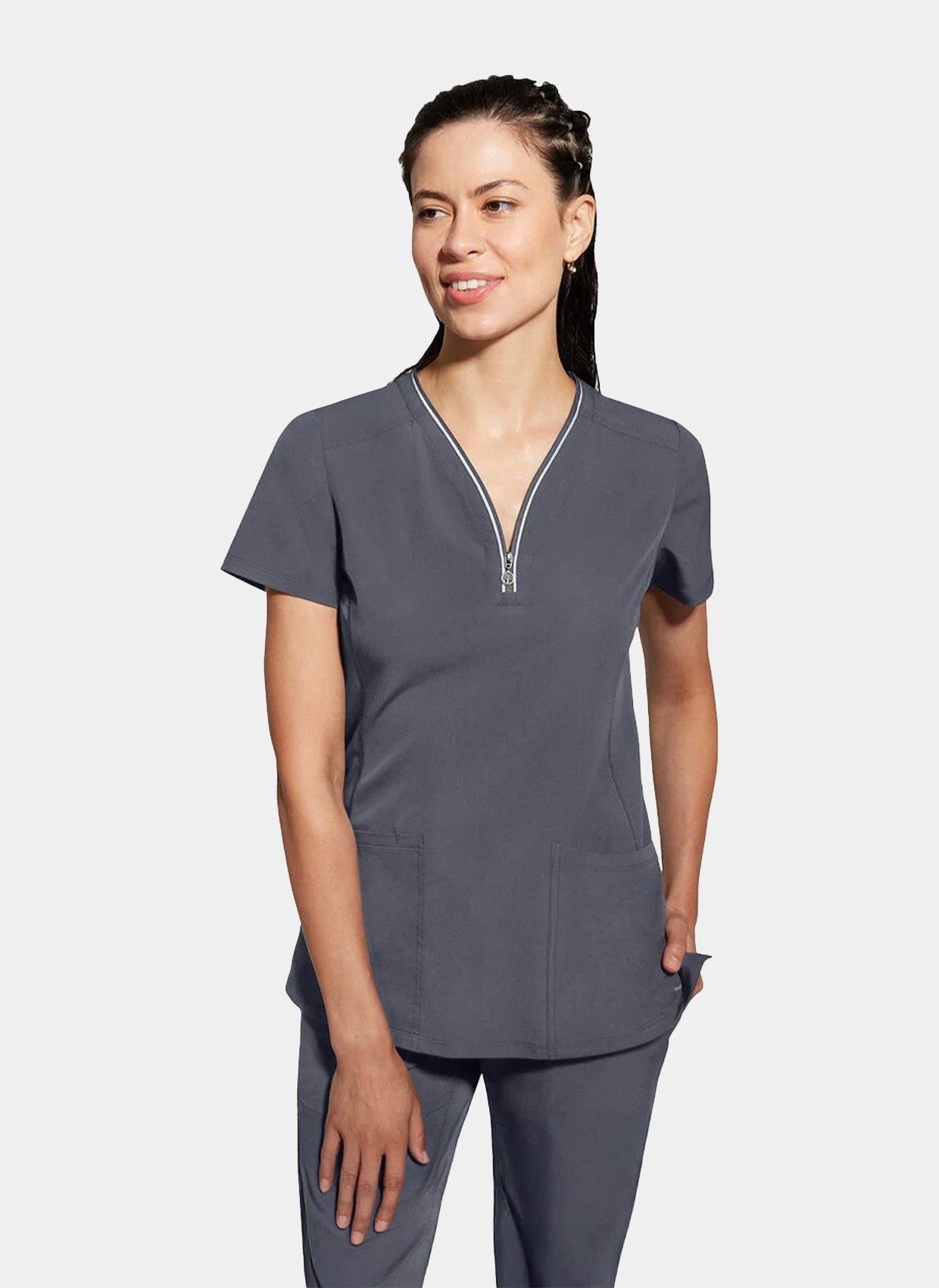 womens scrub top healing hands 360 sonia pewter