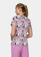 Women's Koi Basics Leslie Scrub Top in Everyday Floral Cats