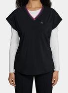 Women's Koi Basics Mckenna Scrub Top in Black