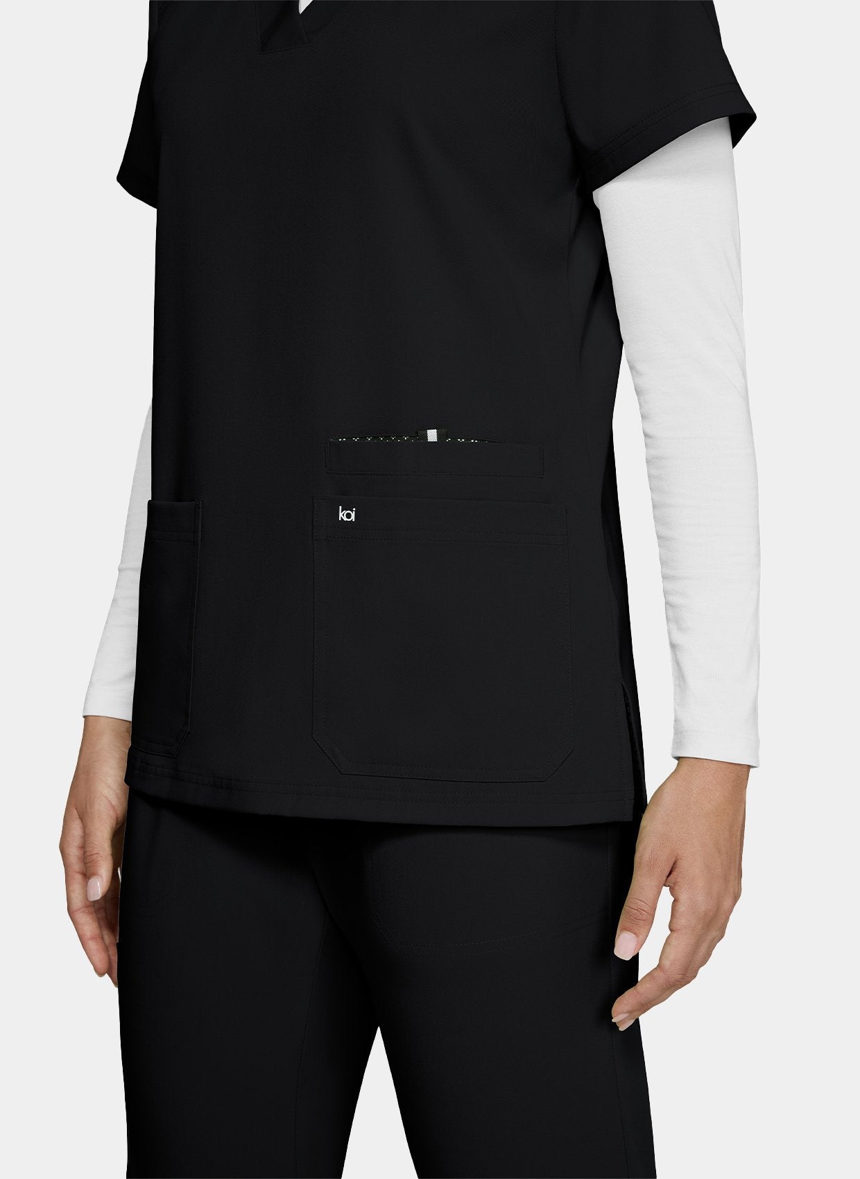 Koi Next Gen Hustle And Heart Scrub Top- Black