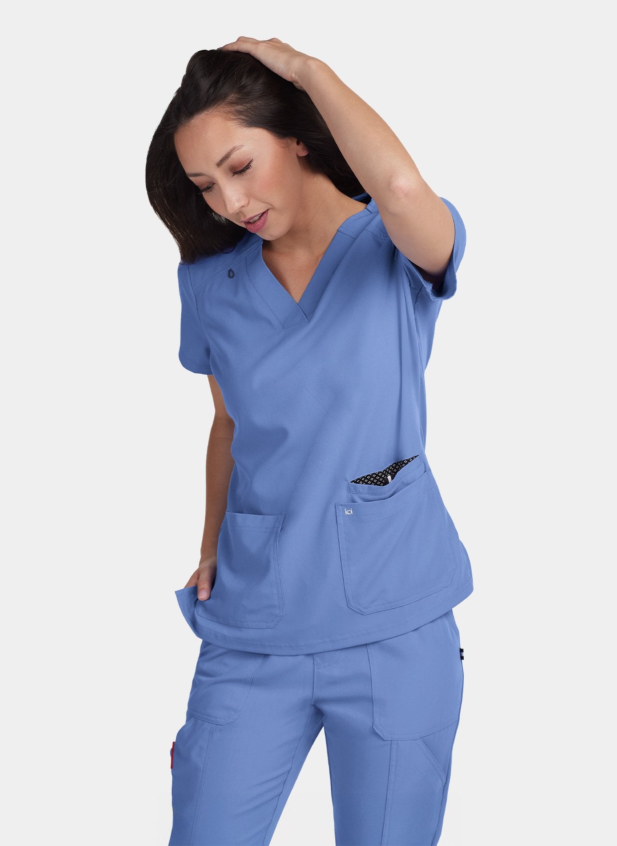 Koi Next Gen Hustle And Heart Scrub Top- true ceil