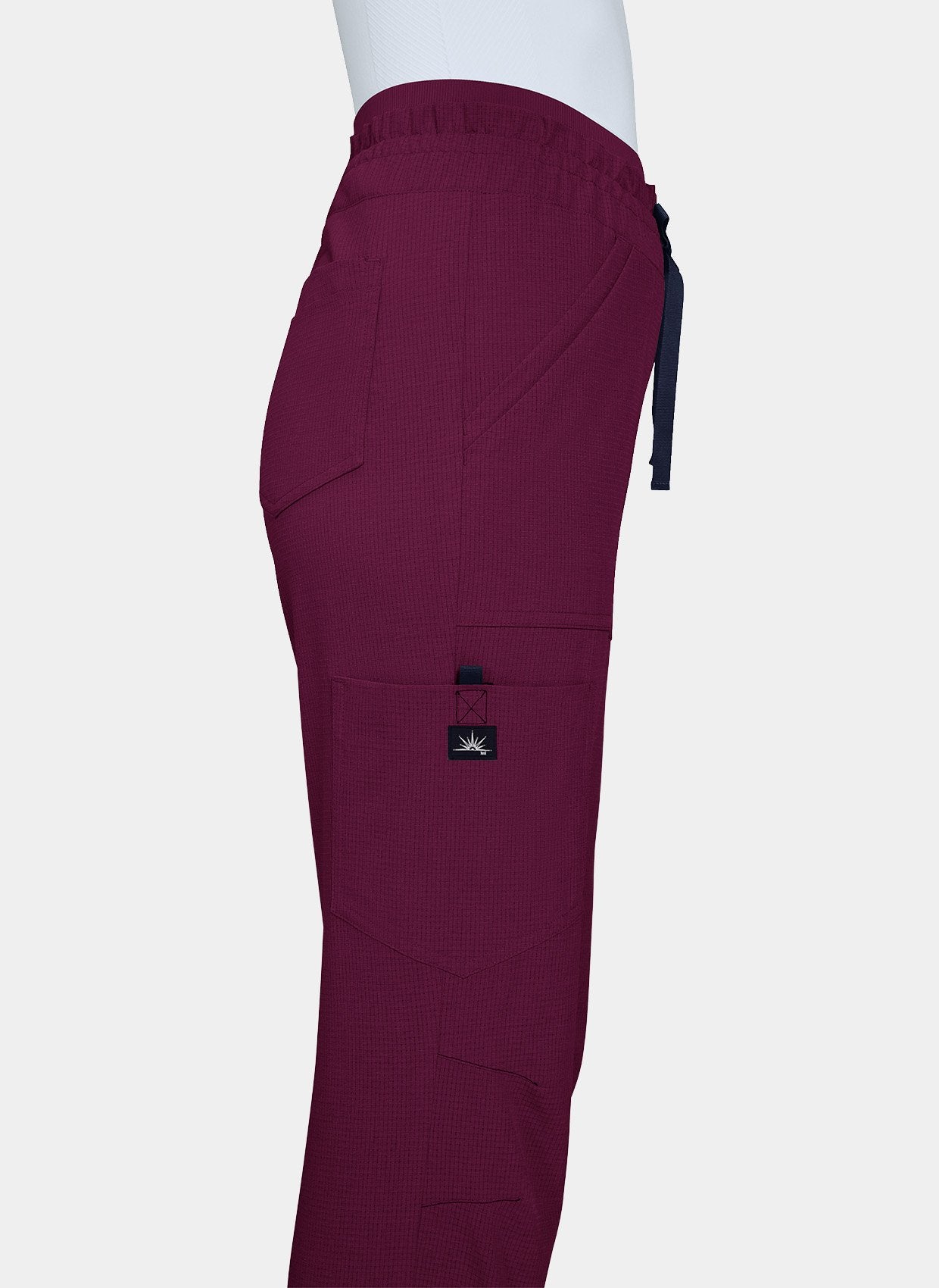 Koi Solis women's scrub trousers side image wine