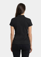 womens stretch polo shirt velilla black