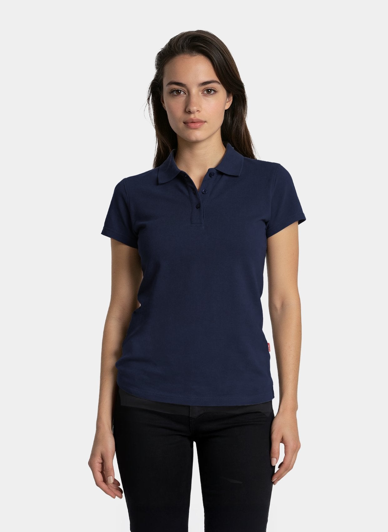 womens stretch polo shirt velilla navy